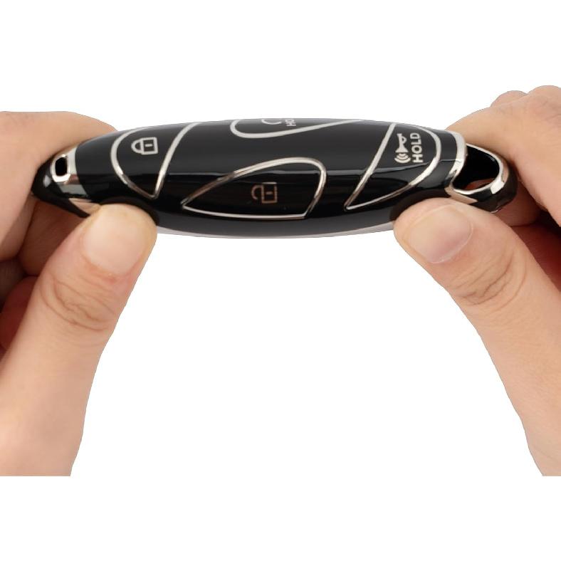 Key fob Cover for Hyundai Loniq,Soft Car Key Cover Case for Hyundai Loniq Elantra Sonata Santa fe Tucson Santa Palisade Veloster 2022 2023 2024 2025