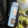 1PC Gentle Flight Butterfly Quote Art 750ml Color Plastic Sports Water Bottle Leakproof Flip Straw Lid Suitable for Sports Office Home Use