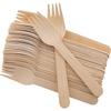 160mm Birch Disposable Wooden Cutlery Set - Alternative To Plastic, Eco Friendly, Biodegradable, Compostable Cutlery