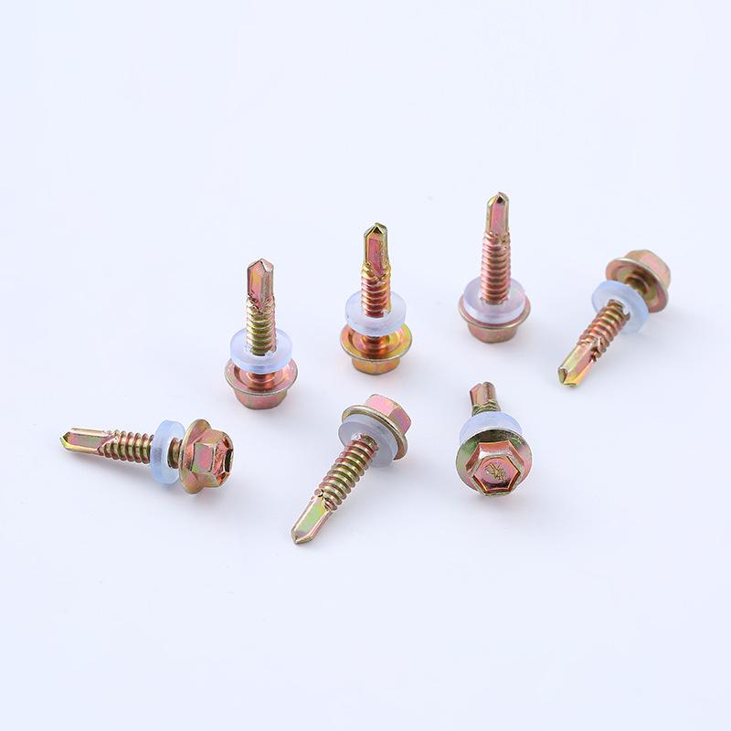 Color Zinc Phillips Hex Head Self-Drilling Screws with Washer
