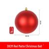 Red Shiny & Matte Glitter Christmas Ball Ornaments - Plastic Hanging Decorations (6-30cm) for Festival Scenes