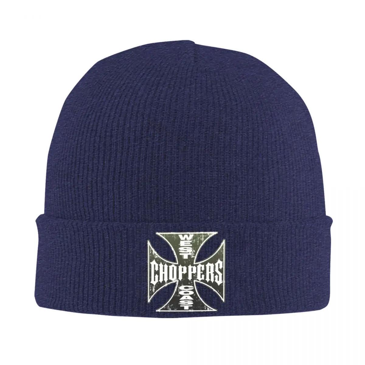 

West Coast Iron Cross -Choppers Beanie Hats Bonnet Hats Men Women Unisex Retro Gym Skullies Beanies Autumn Design Warm Soft Caps