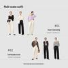 Ya Lida Women's Lyocell Blend Slim Straight Wide-Leg Casual Pants
