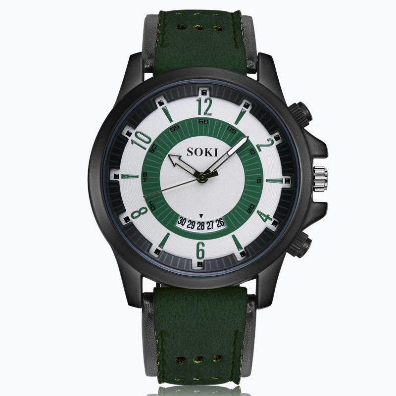 Sports Men's Quartz Fashion Belt Military Watch Student Calendar Watch