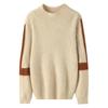 Lekasha 100% Mink Cashmere Round Neck Waffle Knit Sweater - Loose Fit, Casual Base Layer for Autumn/Winter