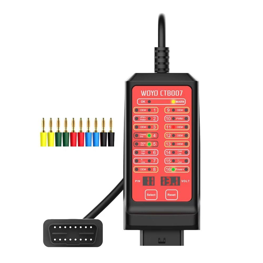 Real-time Data CAN Tester 16Pin ECU Diagnosis Scanner OBD2 Break Out Box  Fault Detection