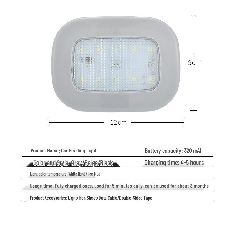 LED Car Interior Reading and Ceiling Light for Trunk and Rear Row