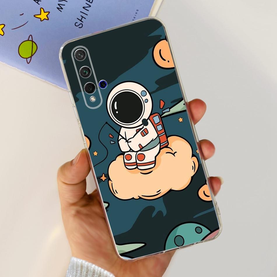 For Huawei Nova 5T Phone Case Nova5T YAL-L21 YAL-L61 YAL-L71 Elegant Printing Soft Silicone Clear TPU Slim Cases