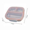 1/2pcs 750ml Stainless Steel Lunch Box With 3 Leak-Proof Compartments Lunch Boxes 17x17x6cm Kitchenware For Child School