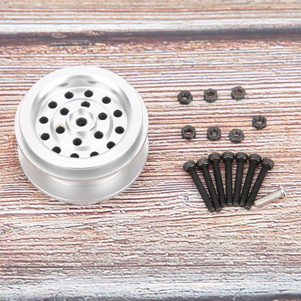 Metal Remote Control Toy Car Wheel Hub Accessory Parts Fit for 1 16 RC CarSilver 1pcs