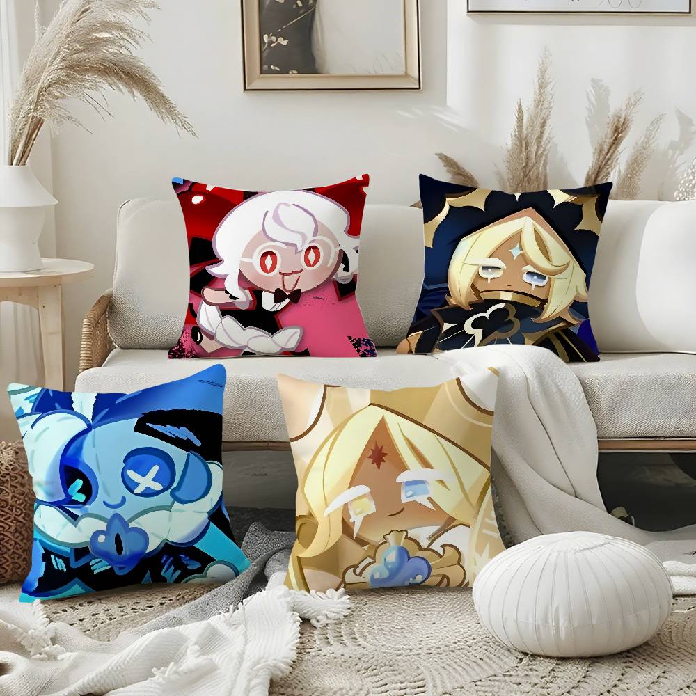 Pillow Case Game C-Cookie Run Kingdom Sofa Short Plush Double-Sided Hd Printing Room Home Office Gift Cushion Cover