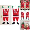 42" Climbing Christmas Hanging Santa Claus Outdoor Window Party Xmas Props Decor