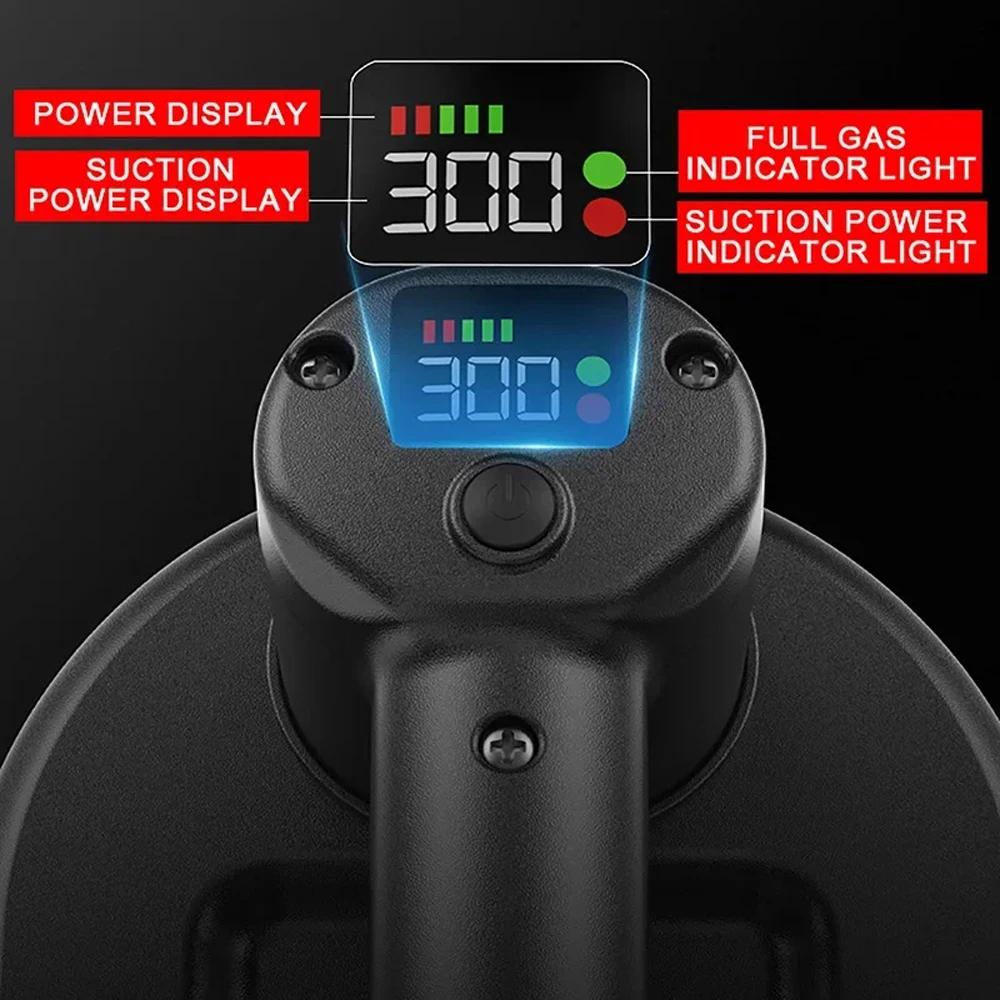 New Intelligent Display Industrial Grade Electric Vacuum Suction Cup 300KG Load Heavy Duty Granite Tile Glass Lifter