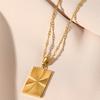 Fang Brand Batch Flower Pendant Necklace Titanium Steel Plated Real Gold Wind High Quality Stainless Steel Short Clavicle Chain
