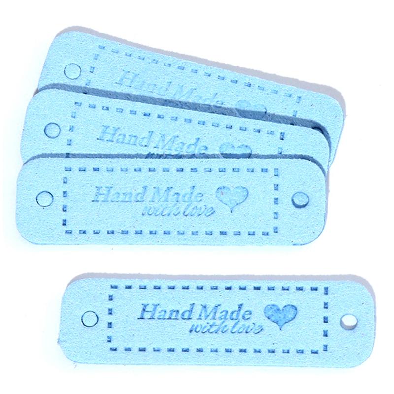 20Pcs Tags Handmade With Love Labels Clothing Tags Diy Crafts Sewing 56*15Mm