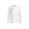 Logo Print Crew Neck Long Sleeve T-Shirt Men Tops White HA4306