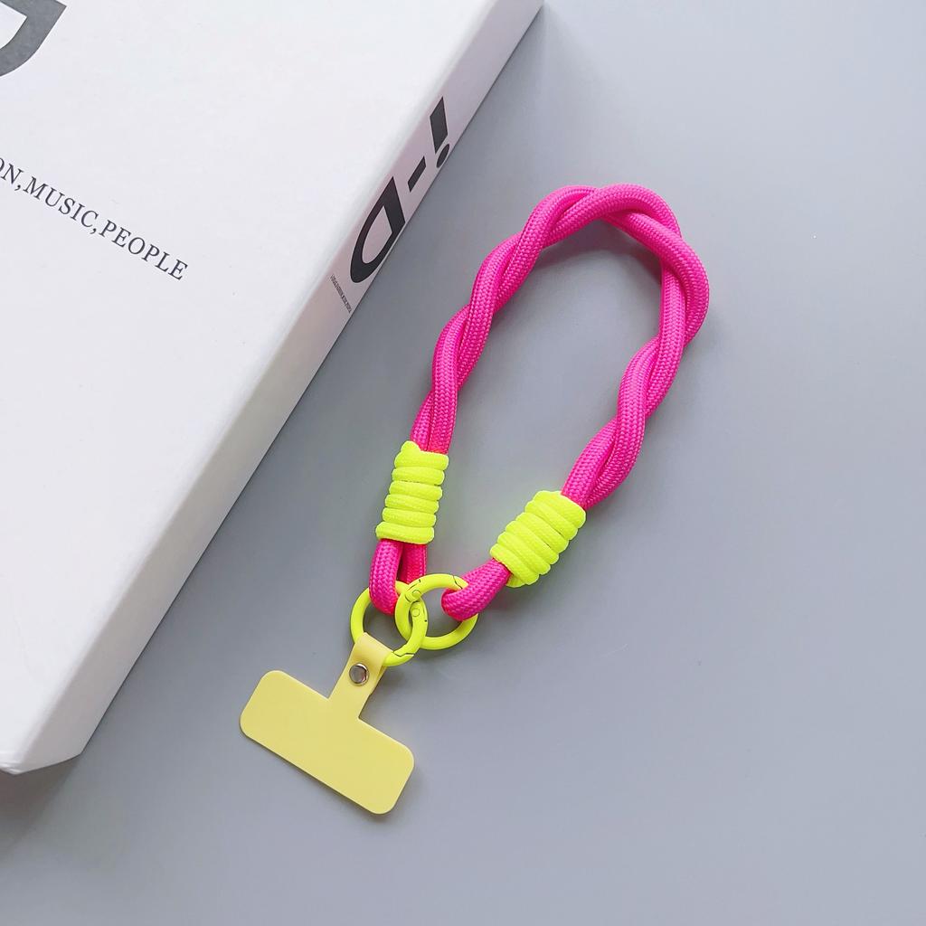 Multicolour Hand Woven Keychain Mobile Phone Lanyard Anti Lost Knot Rope Strap Key Ring Men Women Car Key Holder Accessory