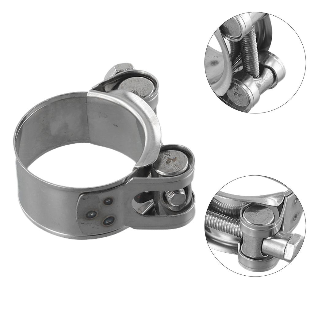 Hose Clamp Engine Intake Exhaust System Silicone Silver Small Set Screw