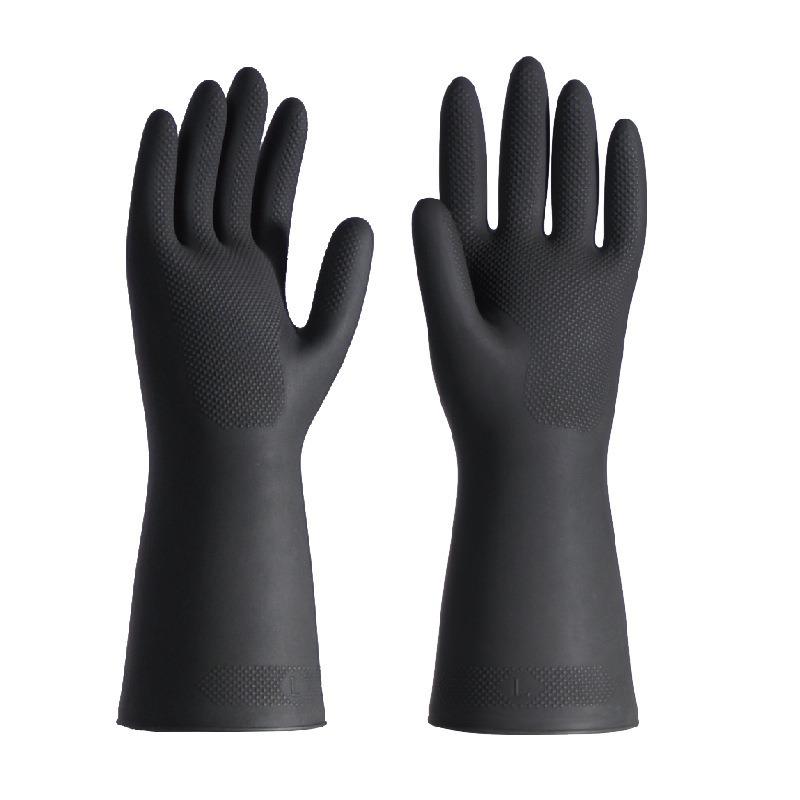 Thickened Long Rubber Chemical Safety Gloves, Acid Alkali Oil Resistant Waterproof Wearproof Industrial Work Latex Gloves