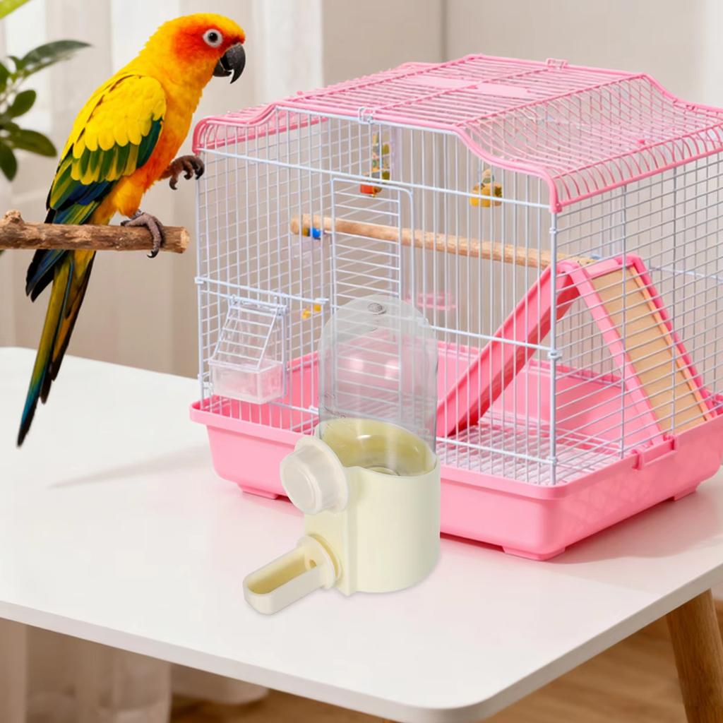 Boquilla de Pin de Acero Inoxidable Bebedero para Pájaros Botella de Agua con Boca de Cobre Extendida para Jaula de Loro Myna