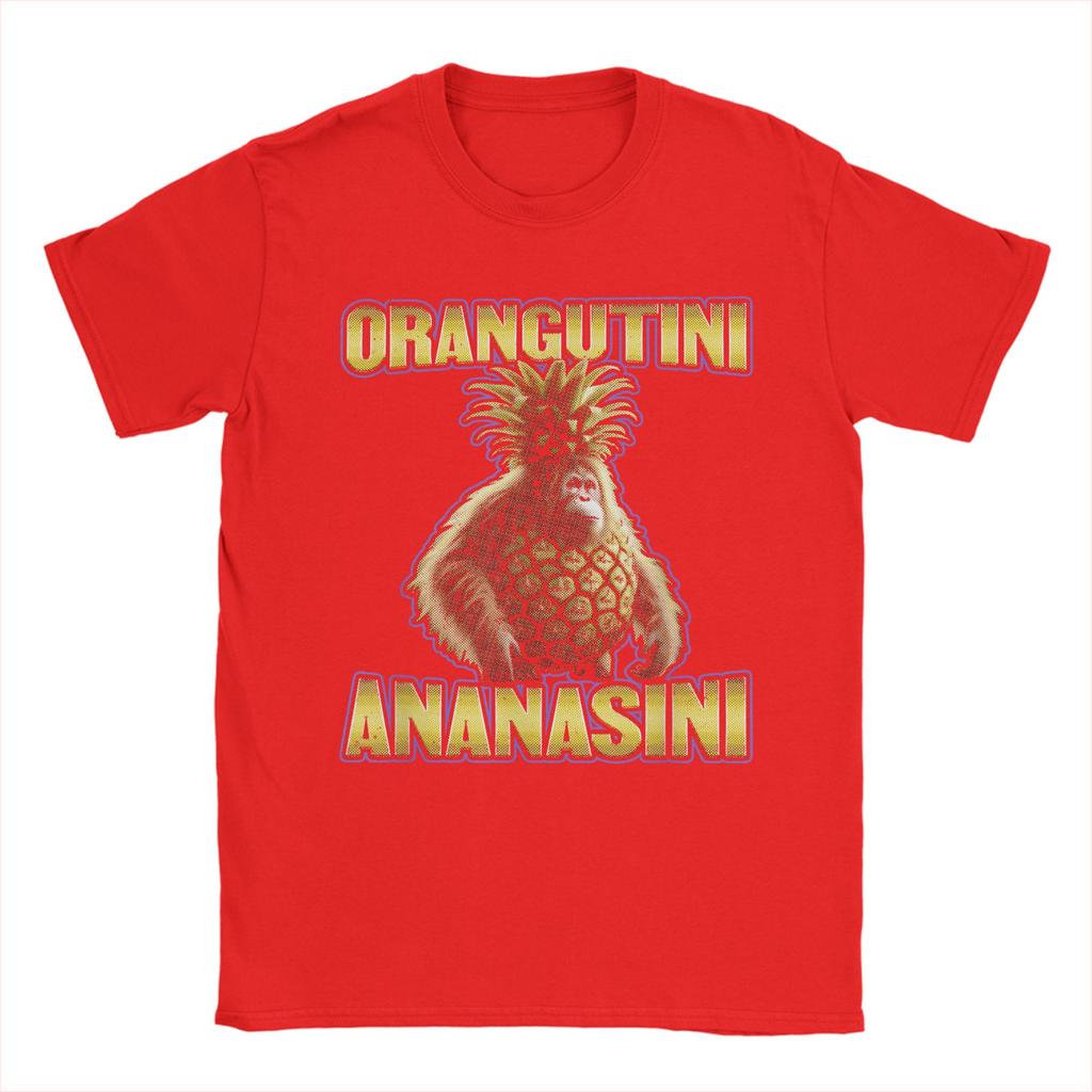 Orangutini Ananasini Italian Brainrot T-Shirt Men Pure Cotton Tee Shirt Crewneck Short Sleeve T Shirts Gift Idea Clothing