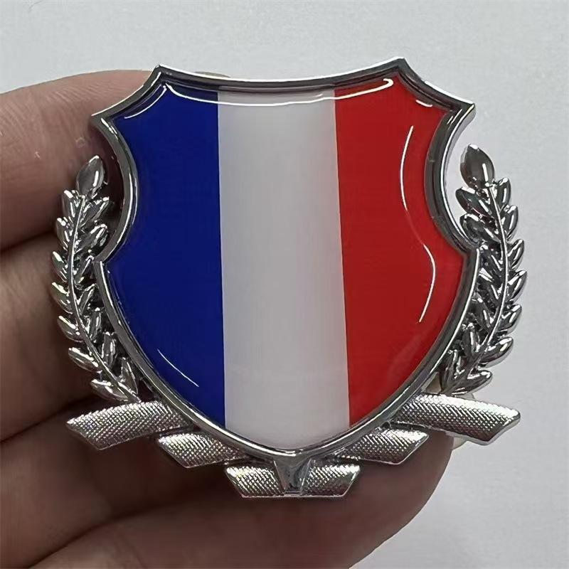 Metalowa Flaga Narodowa Samochodowa Naklejka Samochodowa Chiny Stany Zjednoczone Niemcy Francja Wielka Brytania Włochy Japonia Wietnam Korea Południowa Naklejka z Emblematem Bocznym