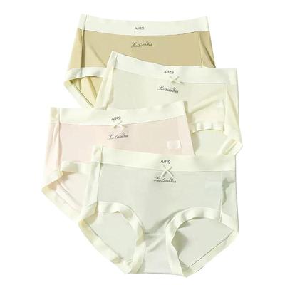 4 Pezzi Mutandine da Donna Senza Cuciture Intimo Ultrasottile Slip da Ragazza Intimo Femminile Ghiaccio Seta Lingerie da Donna