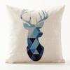 Decorative Throw Pillows Case Geometric Colorful Animals Deer Nordic Style Cotton Linen Couch Cushion Cover For Sofa Home Decor