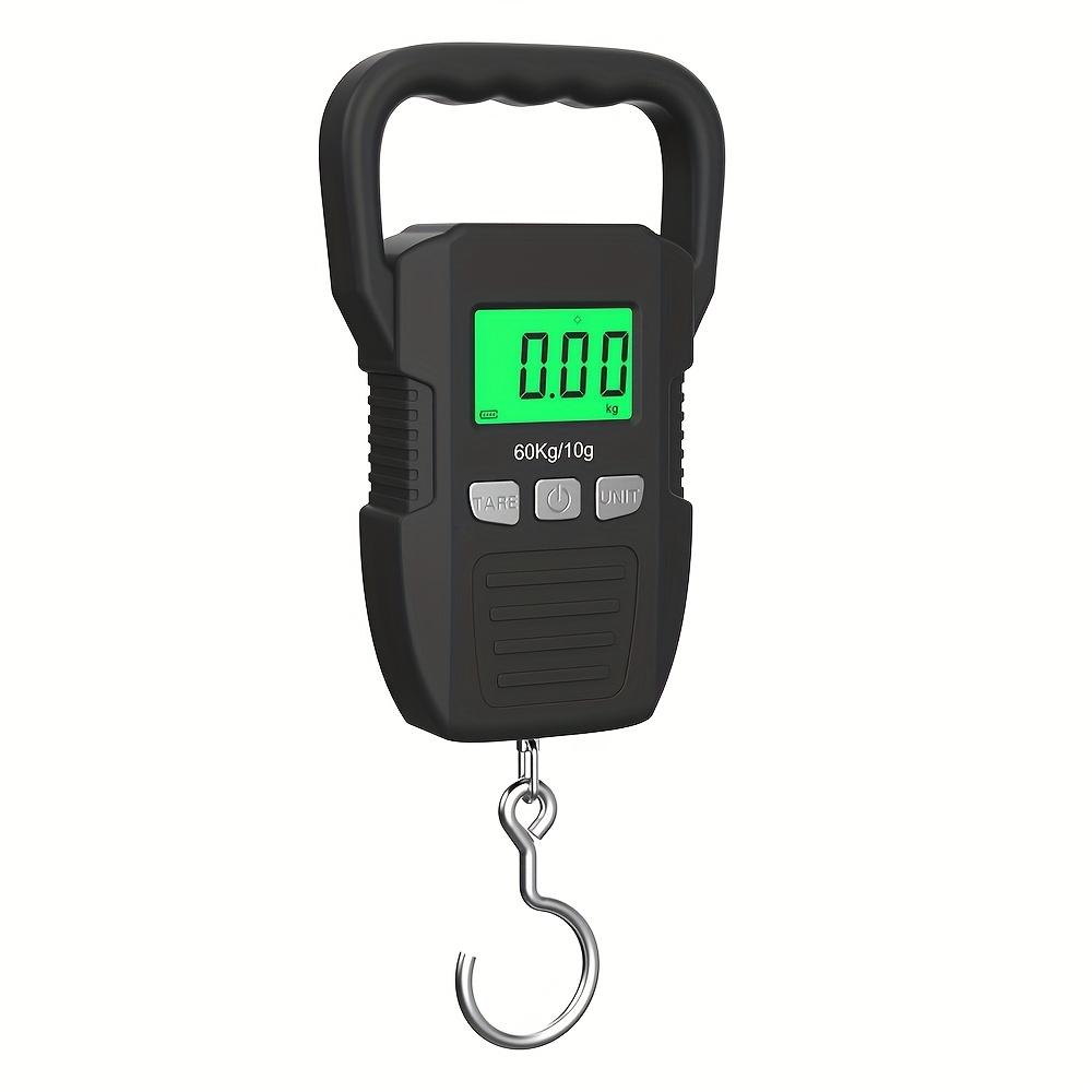 1pc Durable Digital Hanging Scale with Large Backlit LCD Display - 132lb/60kg Capacity, Ideal for Fishing, Luggage & Postal Use, Battery-Operated