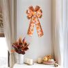 Decorative Bowknot Thanksgiving Door Wall Window Decoration Supplies Handmade Butterfly Knot Harvest Season Accessories