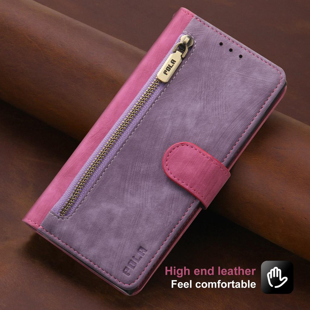 RFID Zipper Leather Wallet Flip Case For Samsung S25 Ultra S24 Plus S23 S21 FE A55 A16 A26 A36 A56 A35 A15 A54 A24 A14 Bag Cover
