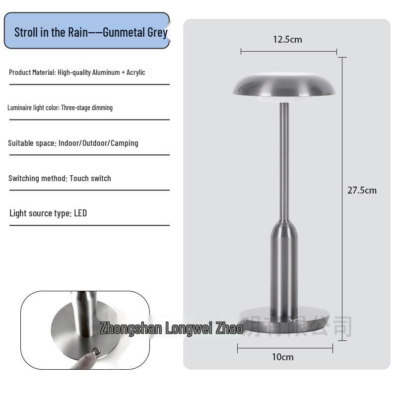 European Style LED Rechargeable Table Lamp - Decorative Night Light for Restaurant & Speakeasy Bars