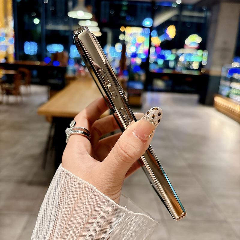 Luxus Gradient Glitzer Beschichtung Hülle Für Samsung Galaxy A34 A35 A36 A53 A54 A55 A56 Strasssteine Weiche Stoßstange PC Harte Rückseite