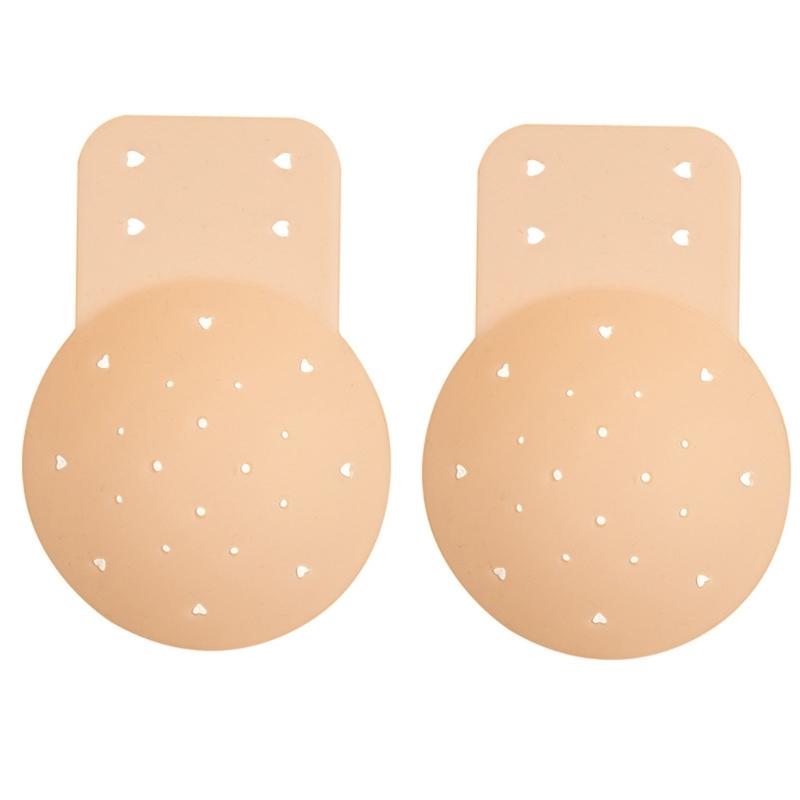 Breathable Silicone Nipple Cover Self Adhesive Bras Invisible Strapless Sticky Bras Breast Lift Pasties for Womens