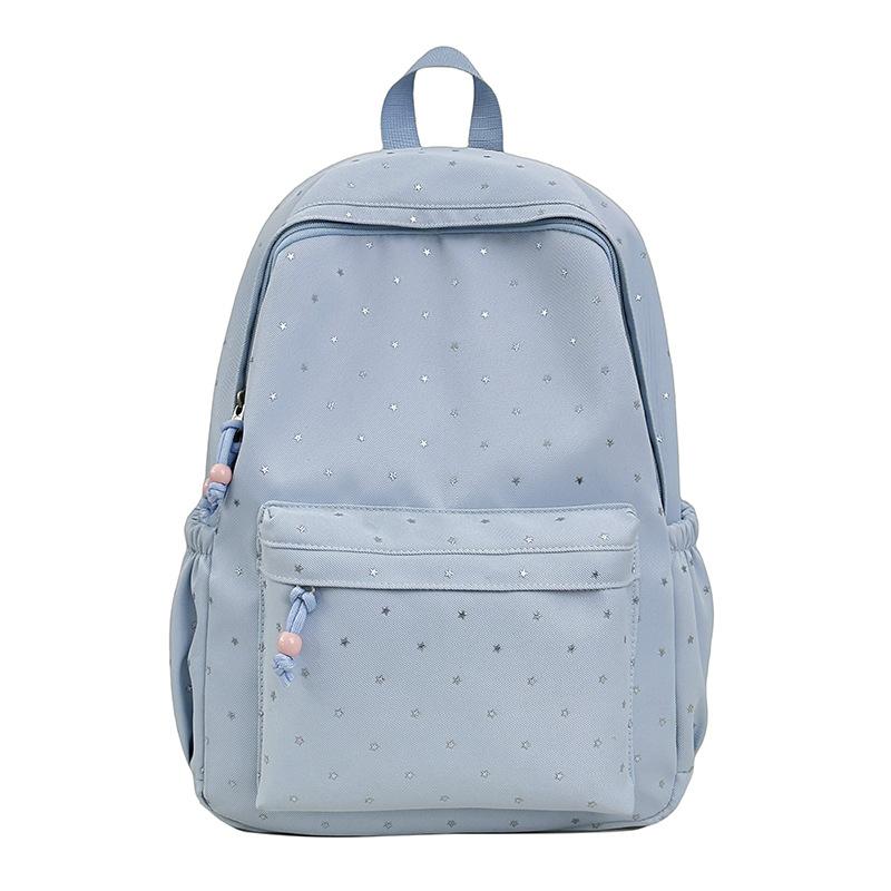 Schoolbag Schoolbag Junior High School Girl Small Fresh Raw Backpack Simple Fashion Polka Dot Bow High Value College Backpack