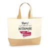Tote Bag - PLANETEE - Thank You Brilliant Temp Agency - Natural Jute - Printed In France - Sturdy Handles