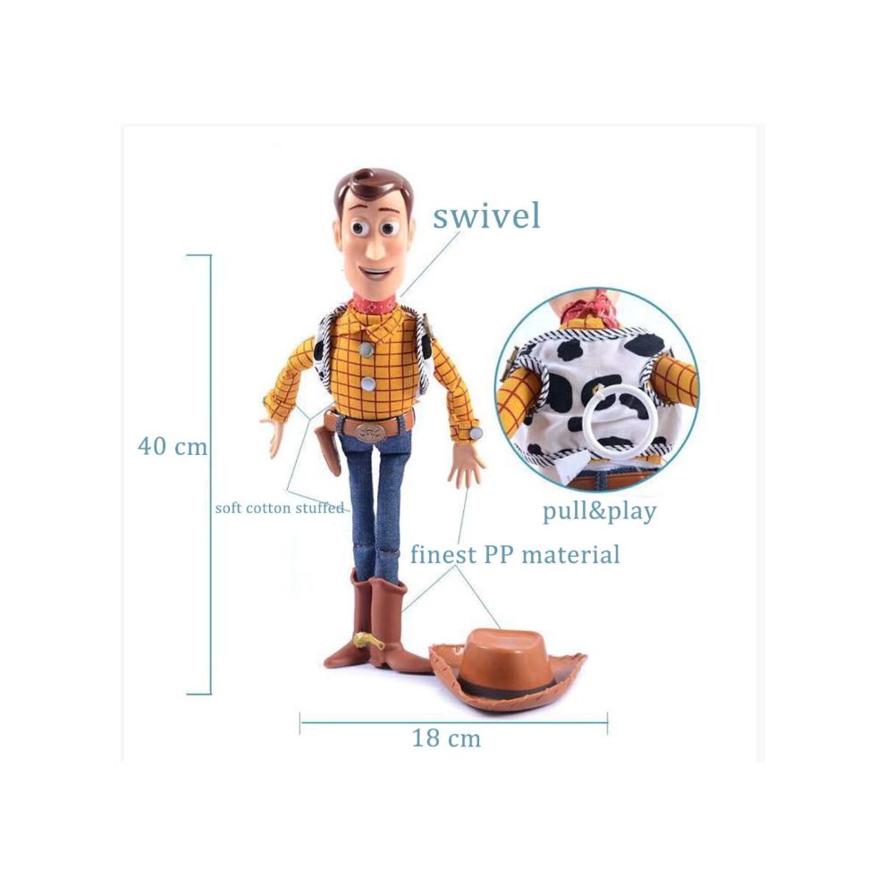 38CM Toy Story Talking Woody Doll Pull String Kids Soft Figures Toy Gifts