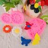 Flower Silicone Cake Molds,Butterfly Candy Molds Rose Mold Leaf Mold Silicone for Cake Decorating Cupcake Topper Cake Pops Candy Soap Making
