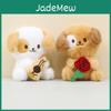 Adorable Porte-clés Chien Guitare en Peluche Animal en Peluche Doux Breloque de Sac 12cm