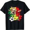 Dabbing Dog Senegal Soccer Fans Senegalese Flag Football Art T-Shirt