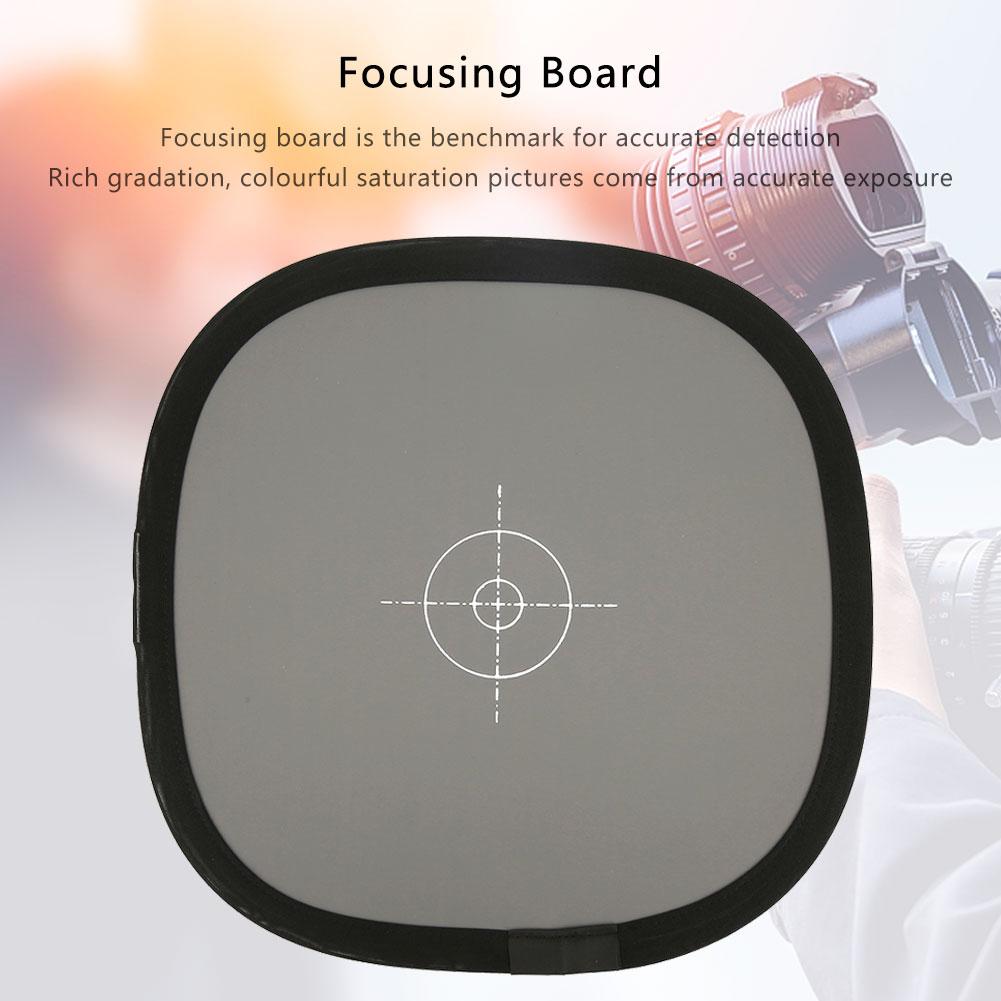30cm Portable 18percent  Gray White Balancing Card Double Sides Focusing Board Reflector Plate for Digital SLR Camera