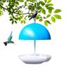 Dome Bird Feeder With Roof Weatherproof Dome Hummingbird Water Dispenser Hangable Outdoor Bird Bath Feeders Bowl For Garden Yard
