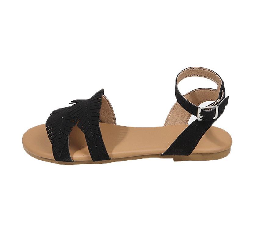 

Women s Summer Flat Beach Sandals Open Toe Retro Lightweight Sandals 43 чорний