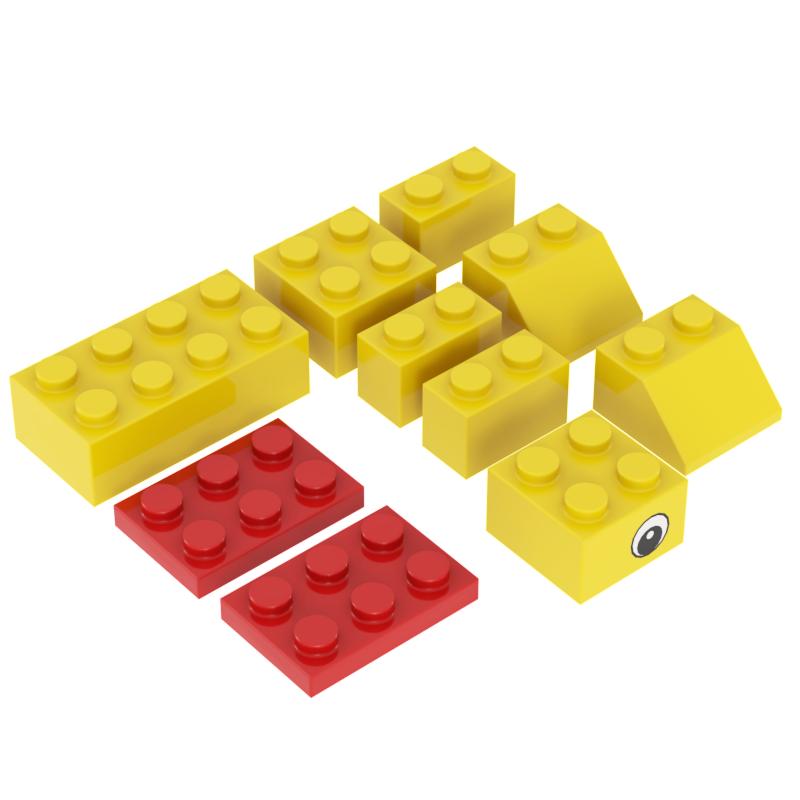 Duckling Sheep Building Blocks DIY Infant Carriage Educational Toys for Kids Creative MOC Bricks Gift
