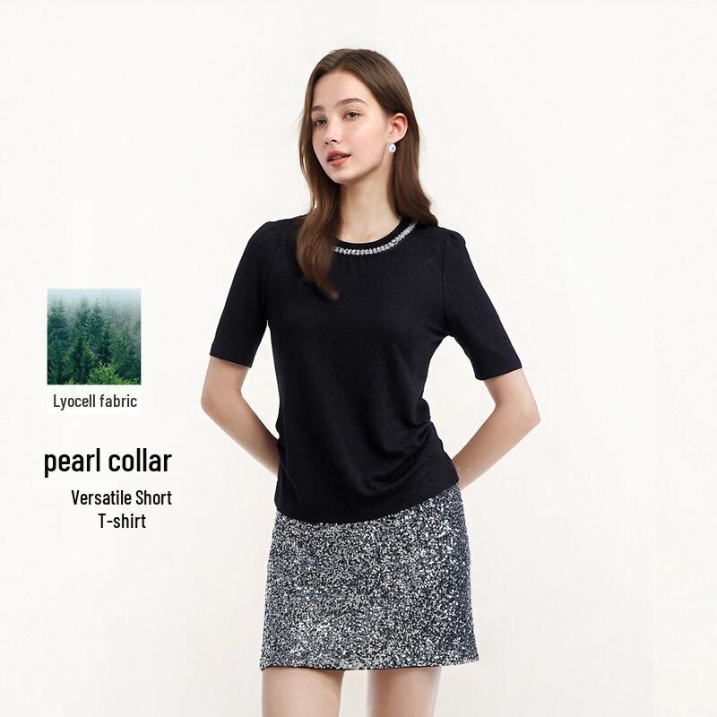 FivePlus Elegant Slim-Fit Waist-Cinched T-Shirt L