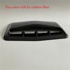 Car Decorative Air Flow Intake Hood Scoop Vent Bonnet Cover Carbon Fiber Look