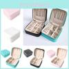 Portable Pu Small Jewelry Box Elegant And Compact Ideal Gift For Rings Earrings Necklaces White