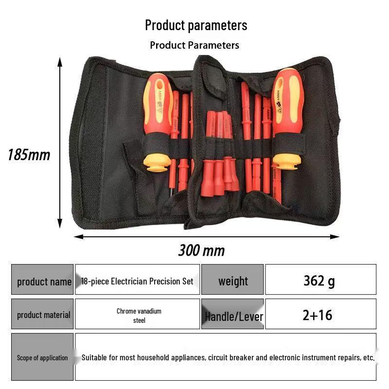 Electrician High-Voltage Resistant Screwdriver Set: Phillips & Flathead for Home Repair