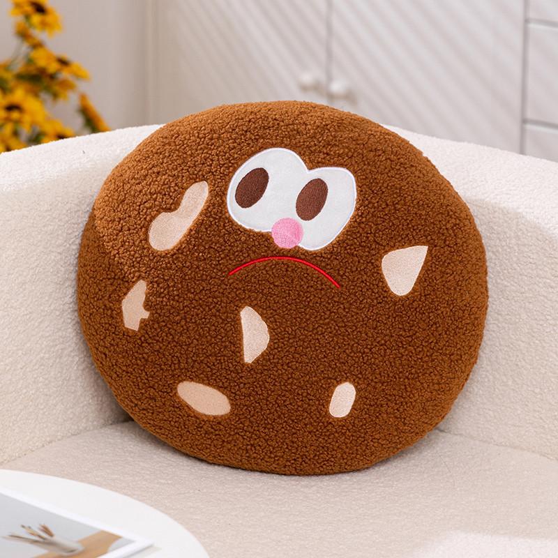Cookie Cartoon Pattern Plush Cushion Pillow With Pp Cotton Fill For Home Office