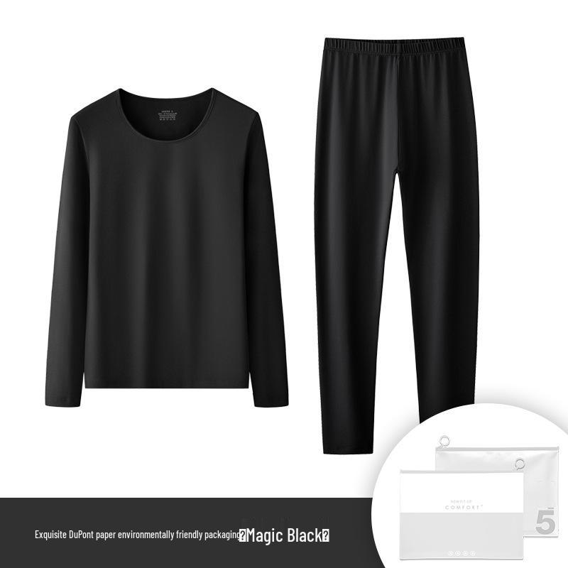 2025 Autumn Winter Cotton-Modal Couple's Warm Underwear Set